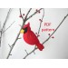 Christmas Cardinal ornament Felt cardinal Red male cardinal Easy Sewing PDF Pattern Felt Bird Plush Bird Cardinal lover Instant Download