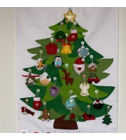 Christmas Tree Advent Calendar with 24 Ornament