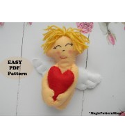  Felt Angel Doll Pattern (PDF & SVG)