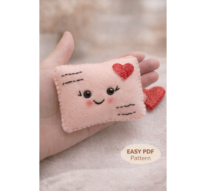 Felt Love Letter Pattern: Kawaii Valentine's Day DIY (PDF Pattern)