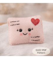 Felt Love Letter Pattern: Kawaii Valentine's Day DIY (PDF Pattern)