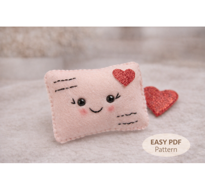 Felt Love Letter Pattern: Kawaii Valentine's Day DIY (PDF Pattern)