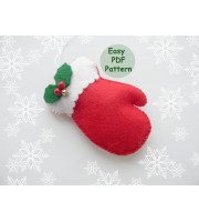 Felt Mitten Christmas Ornament PDF Pattern: Felt Mitten Christmas Ornament PDF Pattern: