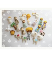 Nativity Advent Calendar and  24 christmas Ornaments 