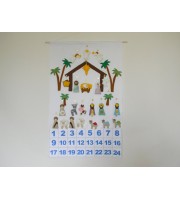 Nativity Advent Calendar and  24 christmas Ornaments 
