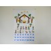 Nativity Advent Calendar + 24 christmas Ornaments 