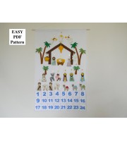 Nativity Advent Calendar PDf Pattern + 24 christmas Ornaments 