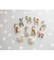 Nativity christmas ornament set 24