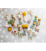 Nativity christmas ornament set 24