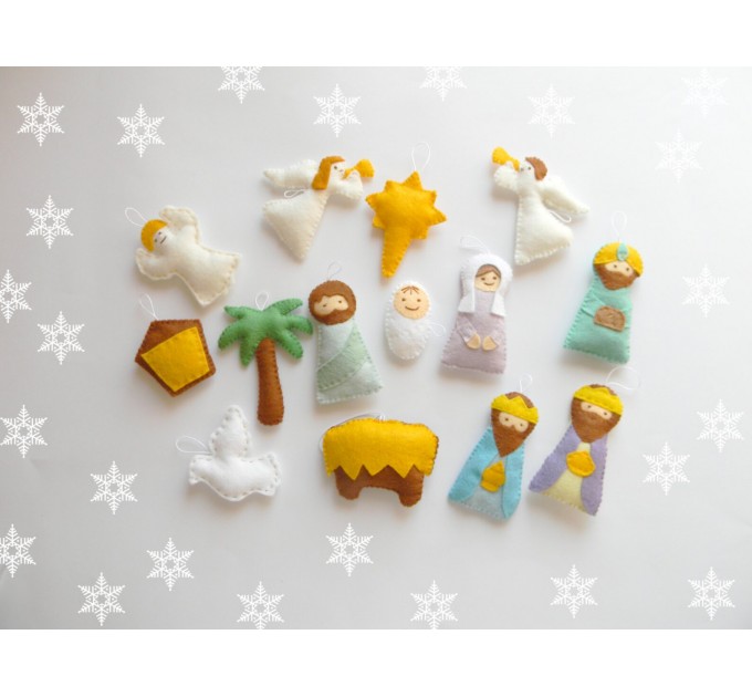 PDF Nativity Advent Calendar + 24 christmas Ornaments