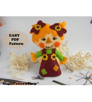 PDF Pattern Harvest Scarecrow Raggedy Doll