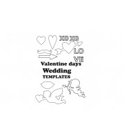 Valentine Ornaments Templates: Heart, Angel, Lips (PDF Pattern)