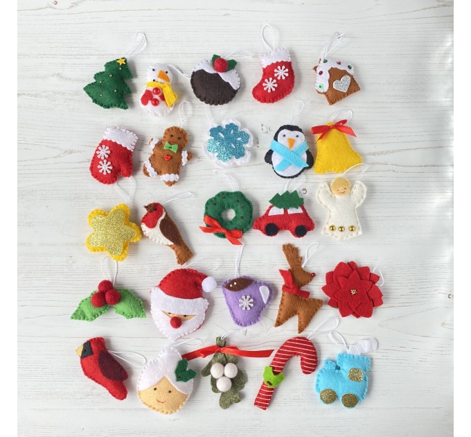 set 25 advent calendar ornaments 